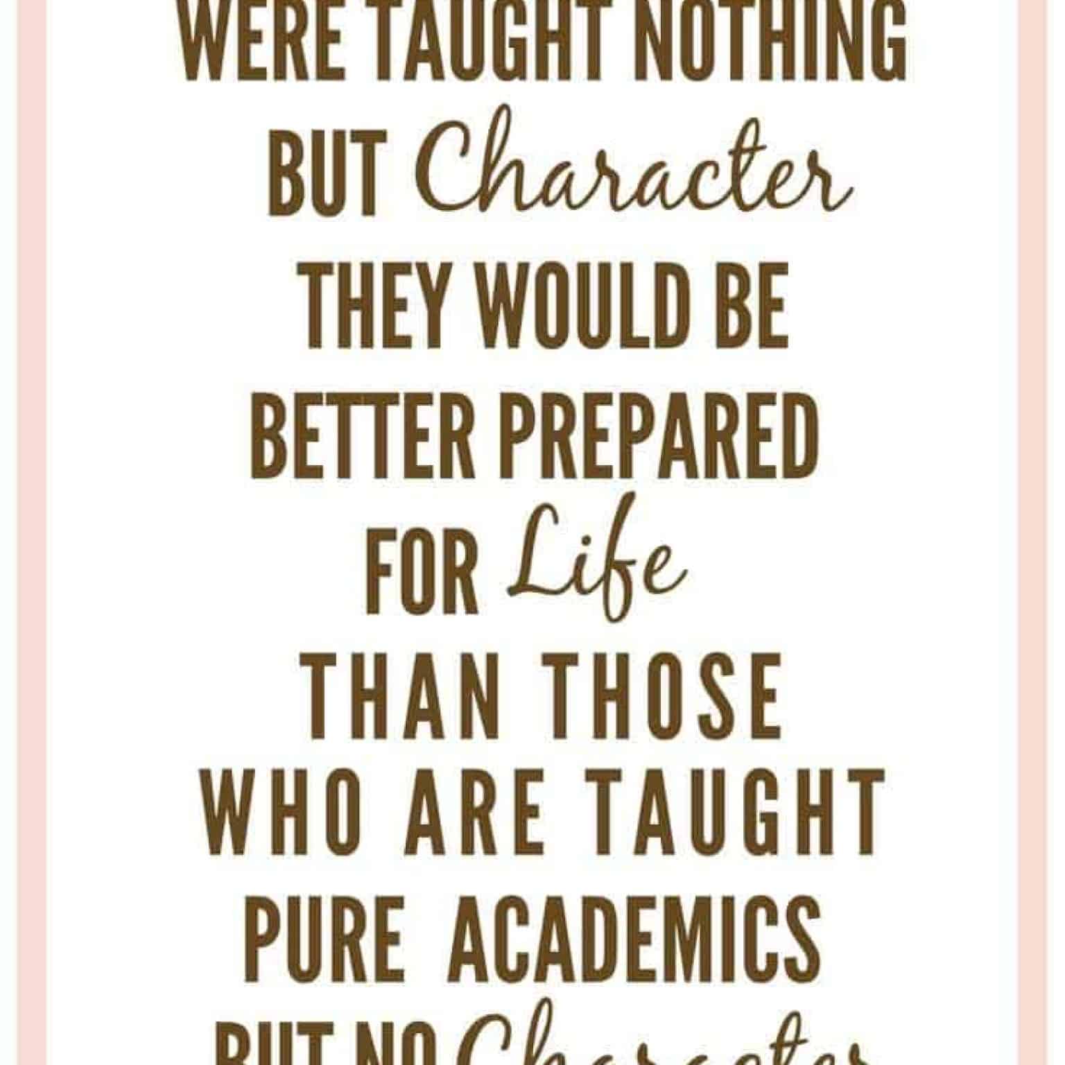 Building character in your kids